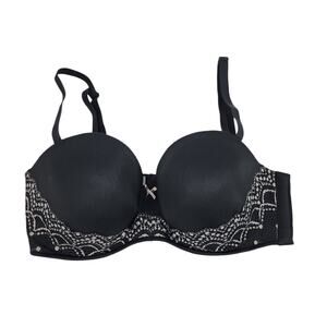 Cacique Black Multi-Way Strapless Underwire Full Coverage Bra Size 40DD